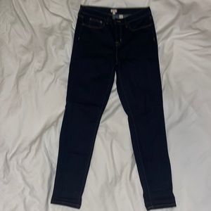 J. Crew stretch dark wash straight jeans